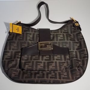 Authentic Fendi Zucca NWT Baguette Handbag/Clutch